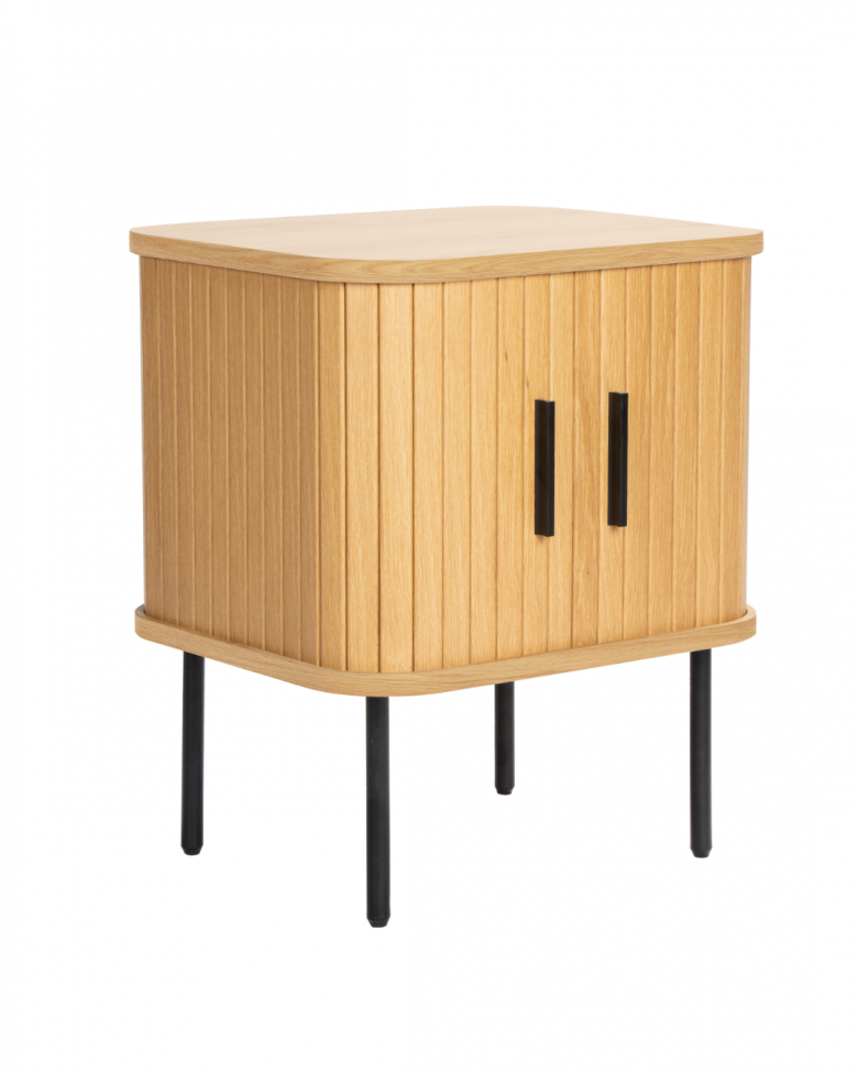 Yöpöytä 'Holmvik' - Luonnonväri/Musta