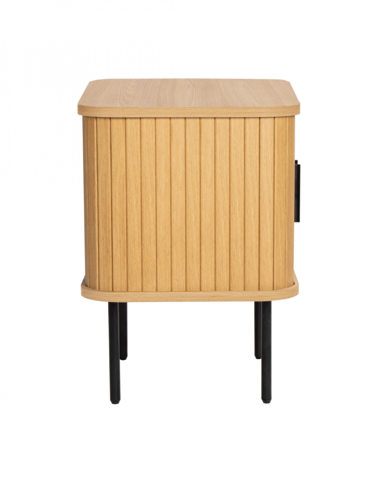 Yöpöytä 'Holmvik' - Luonnonväri/Musta