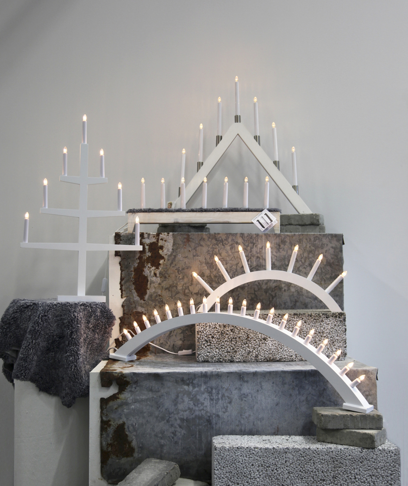 Adventtikynttilänjalka 'Aura' - Valkoinen