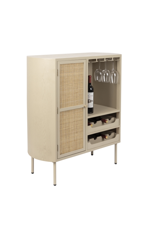 Viinihylly 'Amaya Low' - Beige