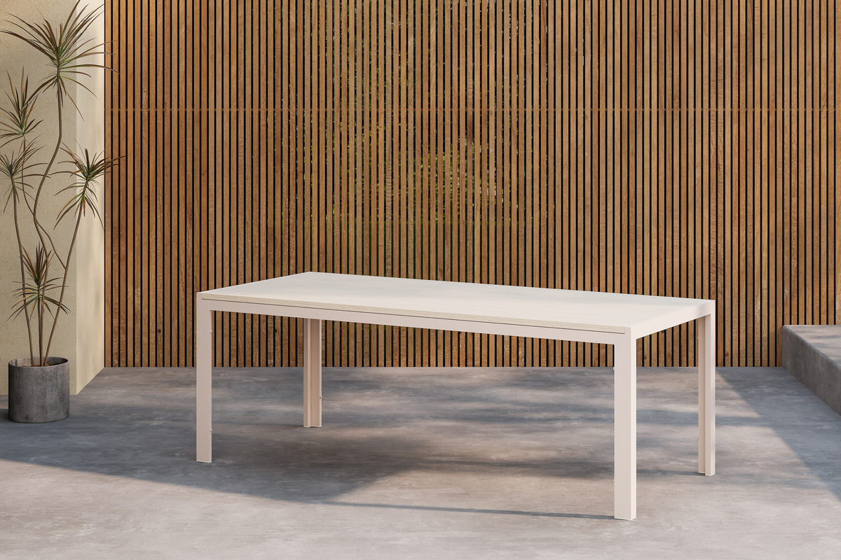 Puutarhapöytä 'Noto' 205x90cm - Beige