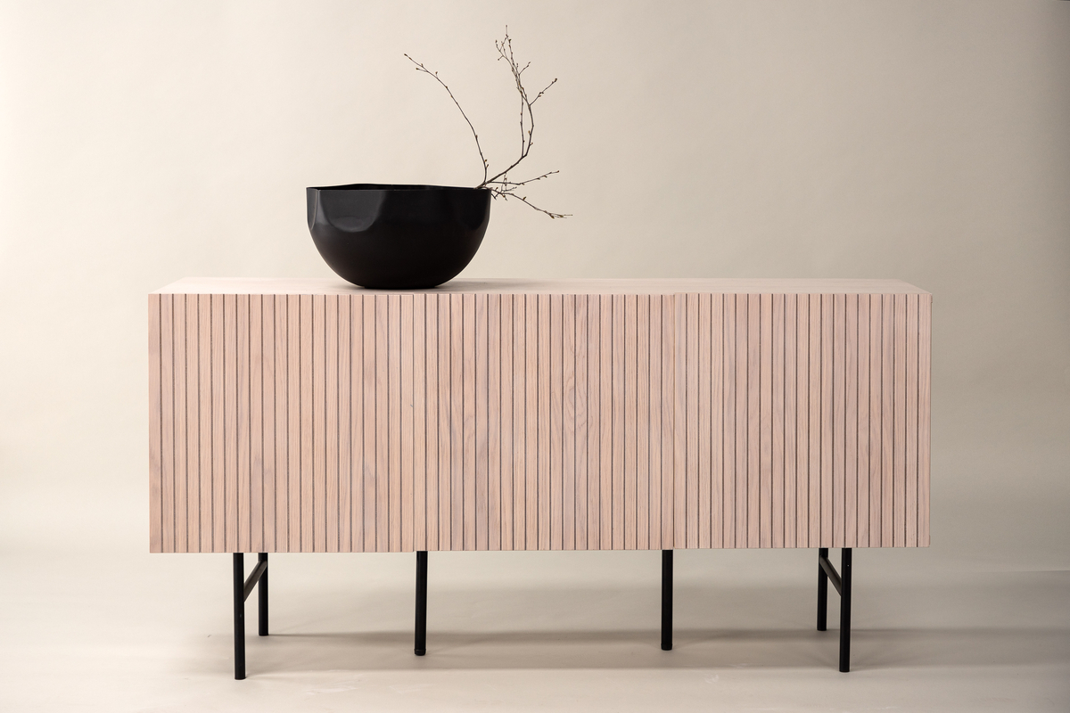Kaappi 'Björkön' 150x75 - Luonnonvärinen