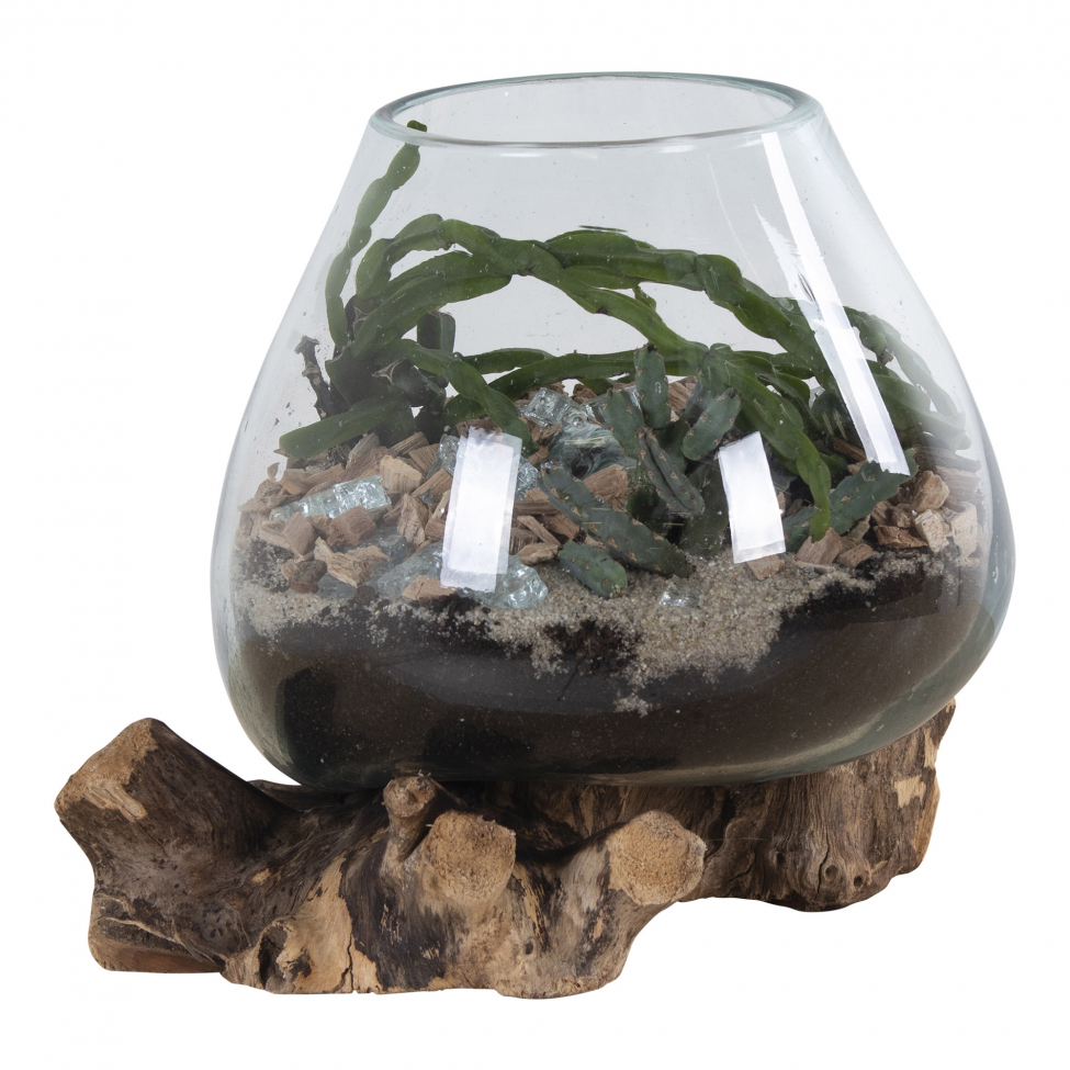 Dekoration 'Waterdrop' - Puu/Lasi