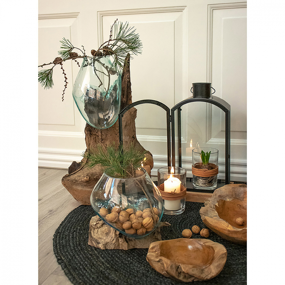 Dekoration 'Waterdrop' 50cm - Puu/Lasi