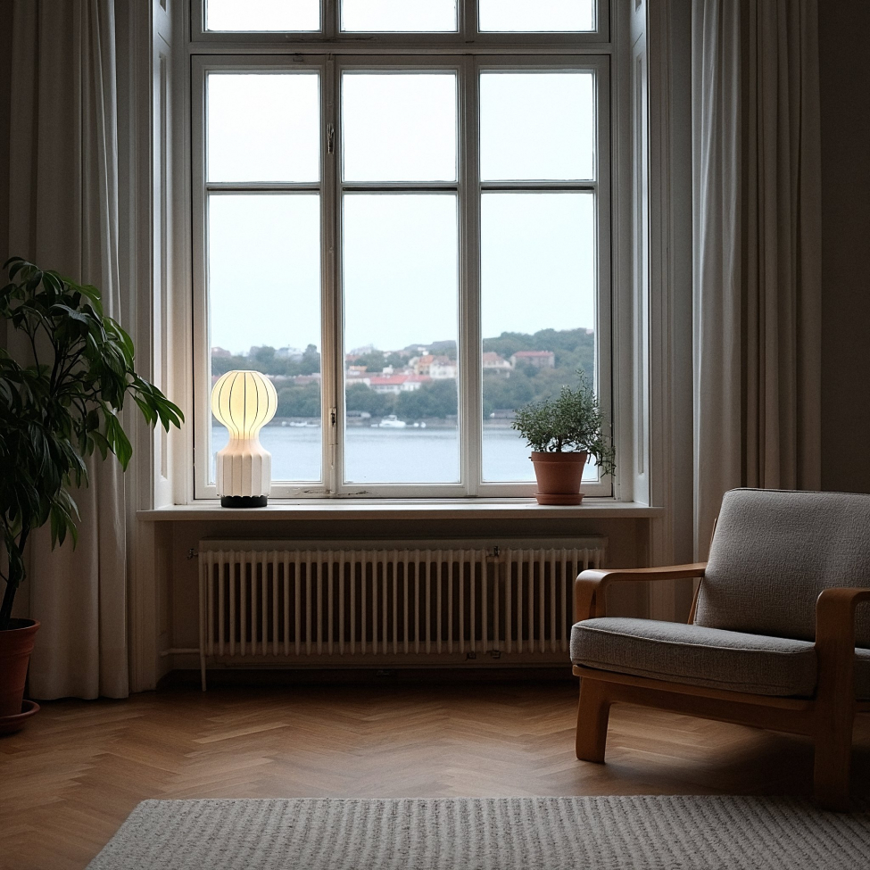 Lampa 'Senigallia' S - Valkoinen/Musta