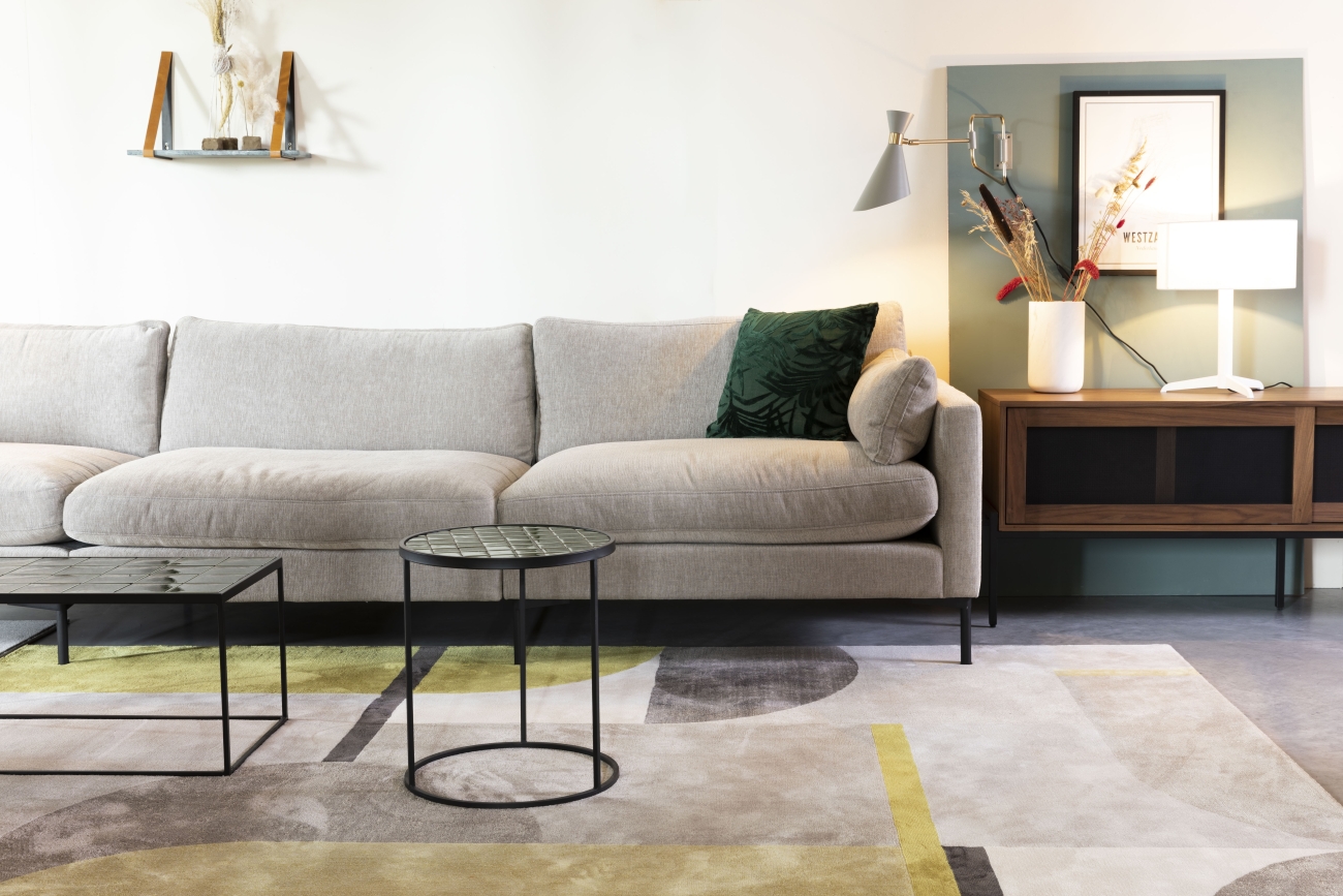 Matto 'Hilton' 200x290cm - Harmaa/Keltainen