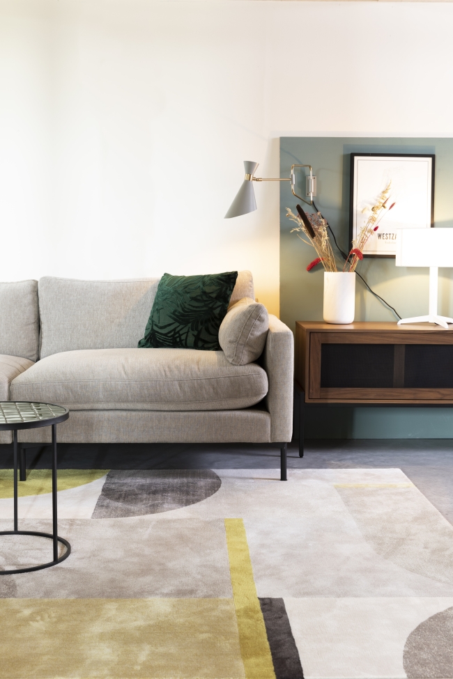 Matto 'Hilton' 200x290cm - Harmaa/Keltainen