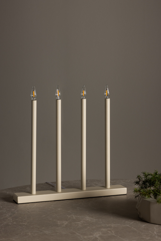 Adventtikynttelikkö 'Åre' - Beige