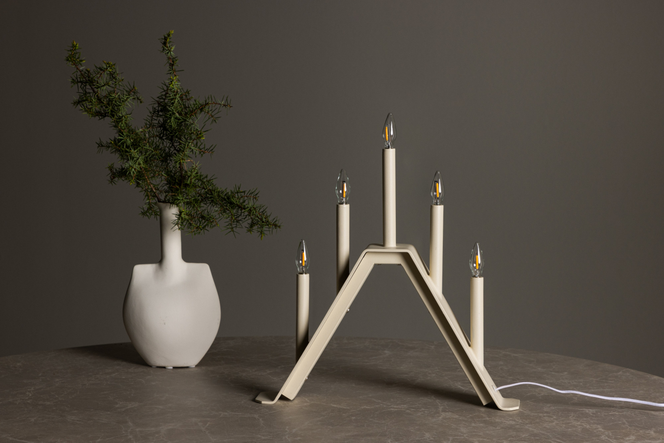 Adventtikynttelikkö 'Norrlund' - Beige