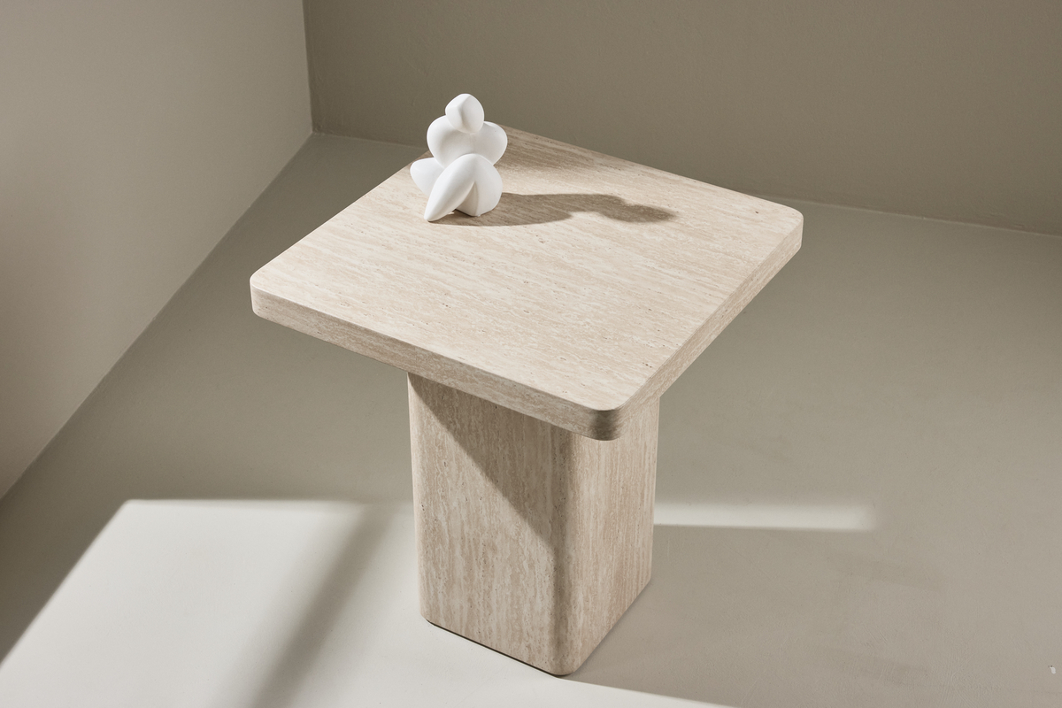 Sohvapöytä 'Qvart' 50x50cm - Beige