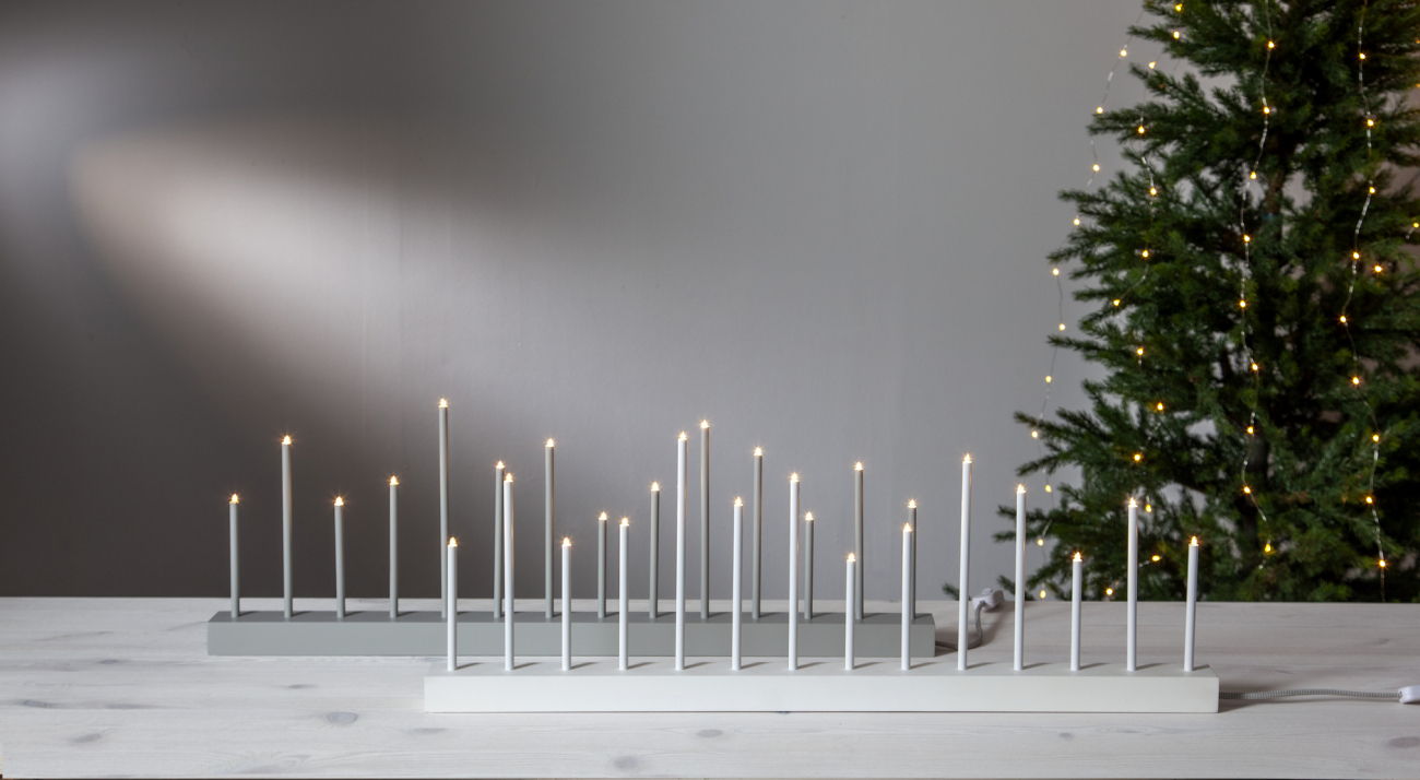 Adventtikynttelikkö 'Echo' - Valkoinen