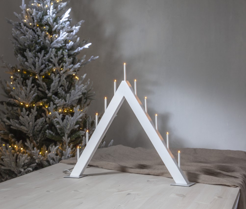 Adventtikynttelikkö 'Buzz' 50cm - Valkoinen