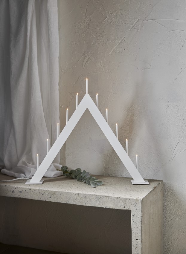 Adventtikynttelikkö 'Buzz' 50cm - Valkoinen