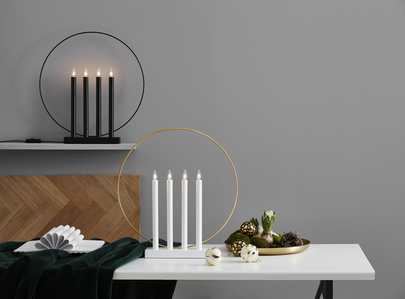 Adventtikynttelikkö 'Glory' - Musta