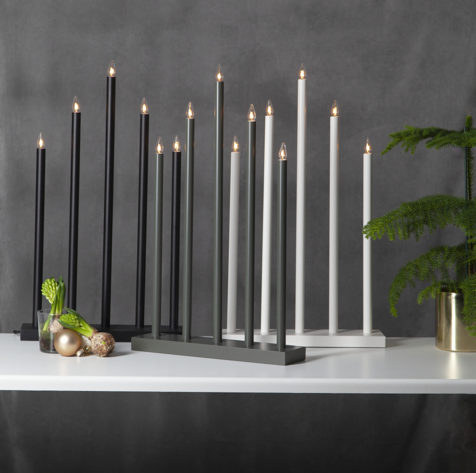 Adventtikynttelikkö 'Holy' 5 Lamppua - Valkoinen