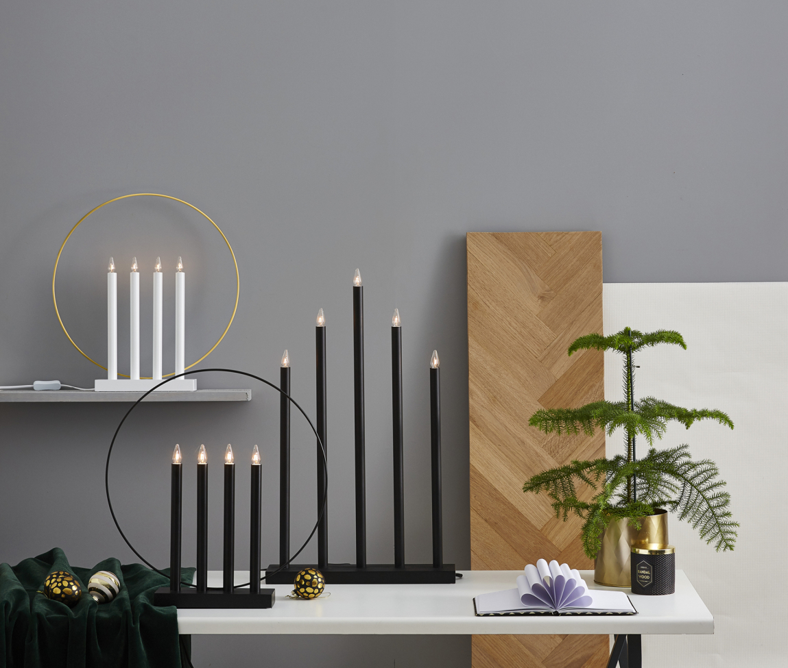 Adventtikynttelikkö 'Holy' 5 Lamppua - Musta