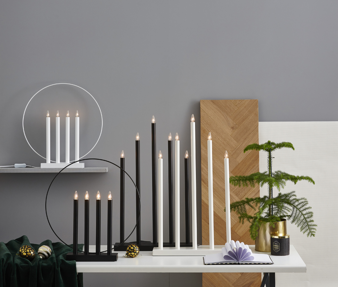 Adventtikynttelikkö 'Holy' 5 Lamppua - Musta
