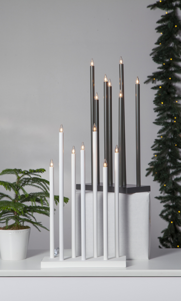 Adventtikynttelikkö 'Holy' 7 Lamppua - Valkoinen