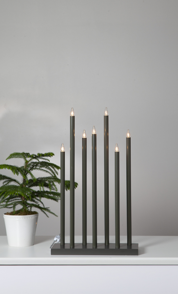 Adventtikynttelikkö 'Holy' 7 Lamppua - Musta