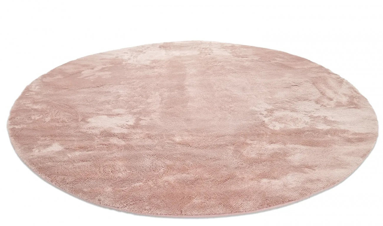 Pyöreä matto 'Aranga Super Soft Fur' 200cm - Vaaleanpunainen