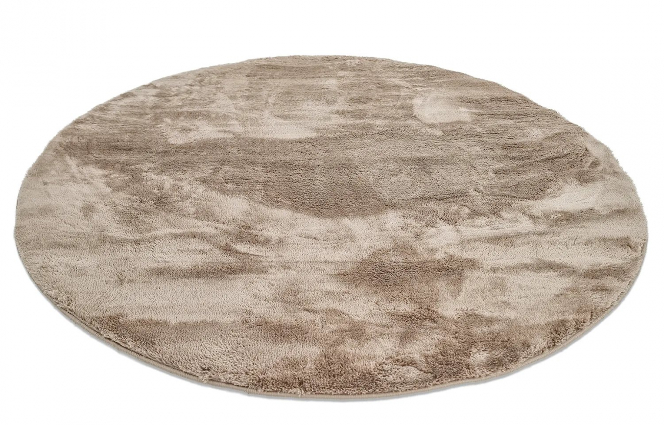 Pyöreä matto 'Aranga Super Soft Fur' 200cm - Ruskea
