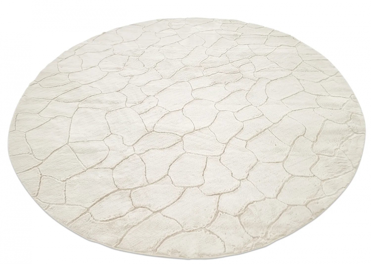 Pyöreä matto 'Cora' 120cm - Valkoinen