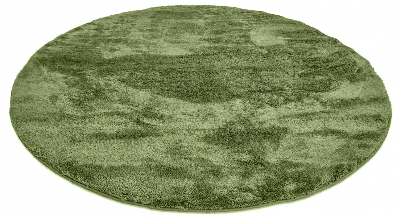 Pyöreä matto 'Aranga Super Soft' 120cm - Oliivi