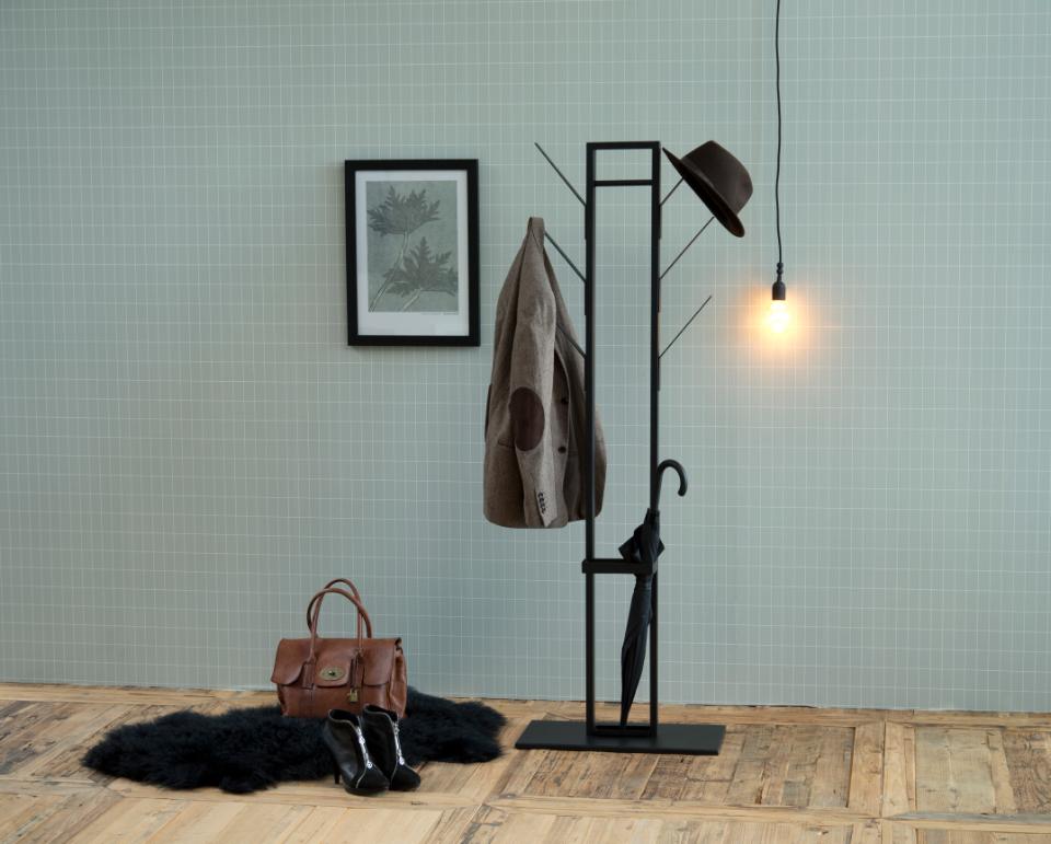 Vaateripustin 'Palma' 165cm - Musta