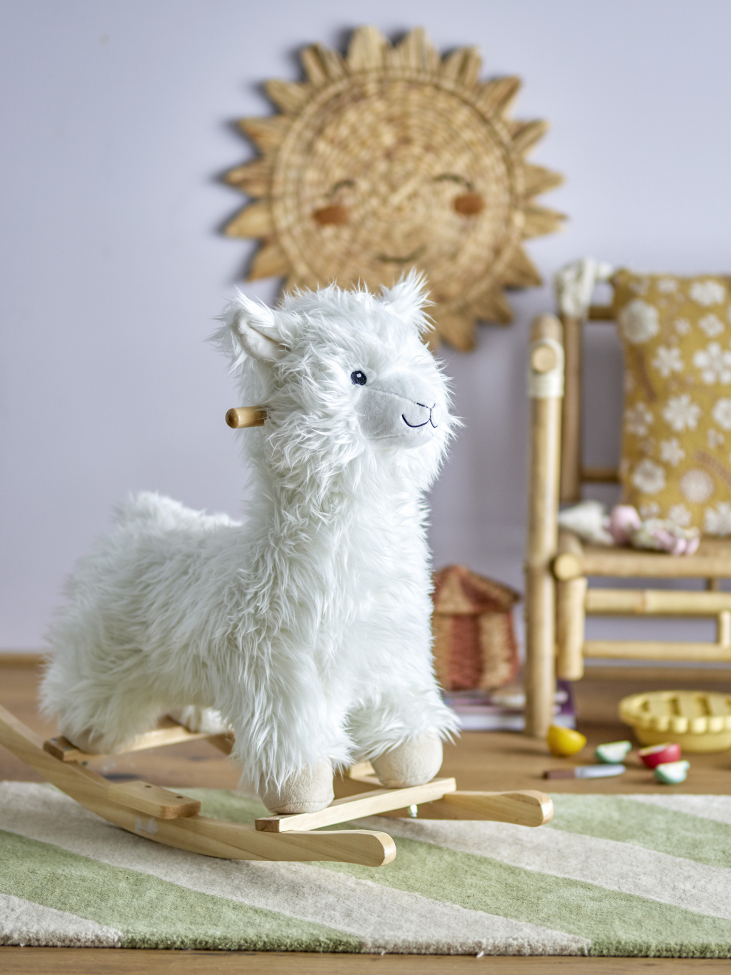 Keinuhevonen 'Rocking Lama' - Valkoinen