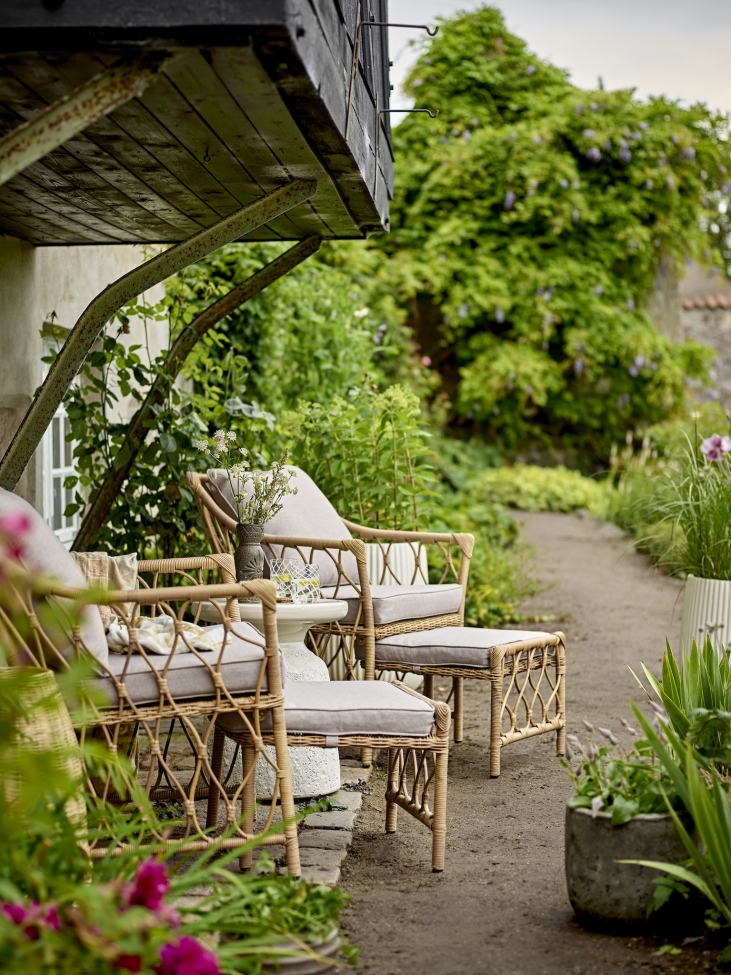 Nojatuoli 'Belluce' – luonnonvärinen/rottinki