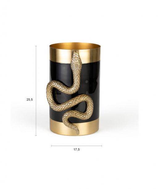Maljakko 'Snake' - Kulta/Musta