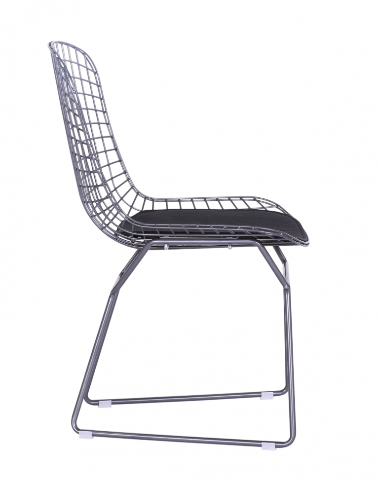 Tuoli 'Bertoia' - Hopea/Harmaa