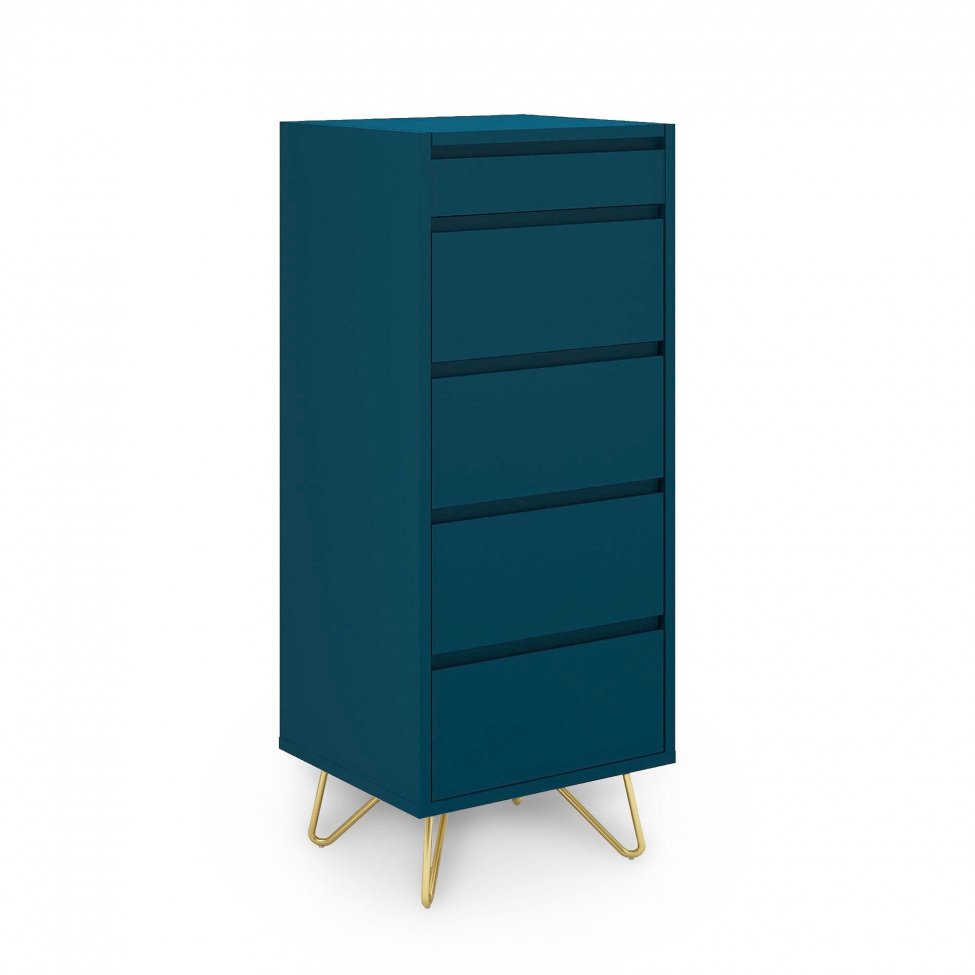 Lipasto 'Elle' 45x110 - Turkoosi/Kulta