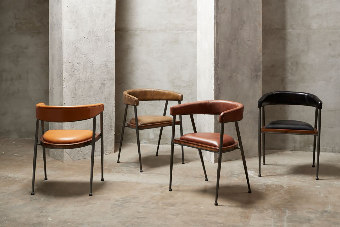 Tuoli 'London' - Patina Ruskea/Nahka