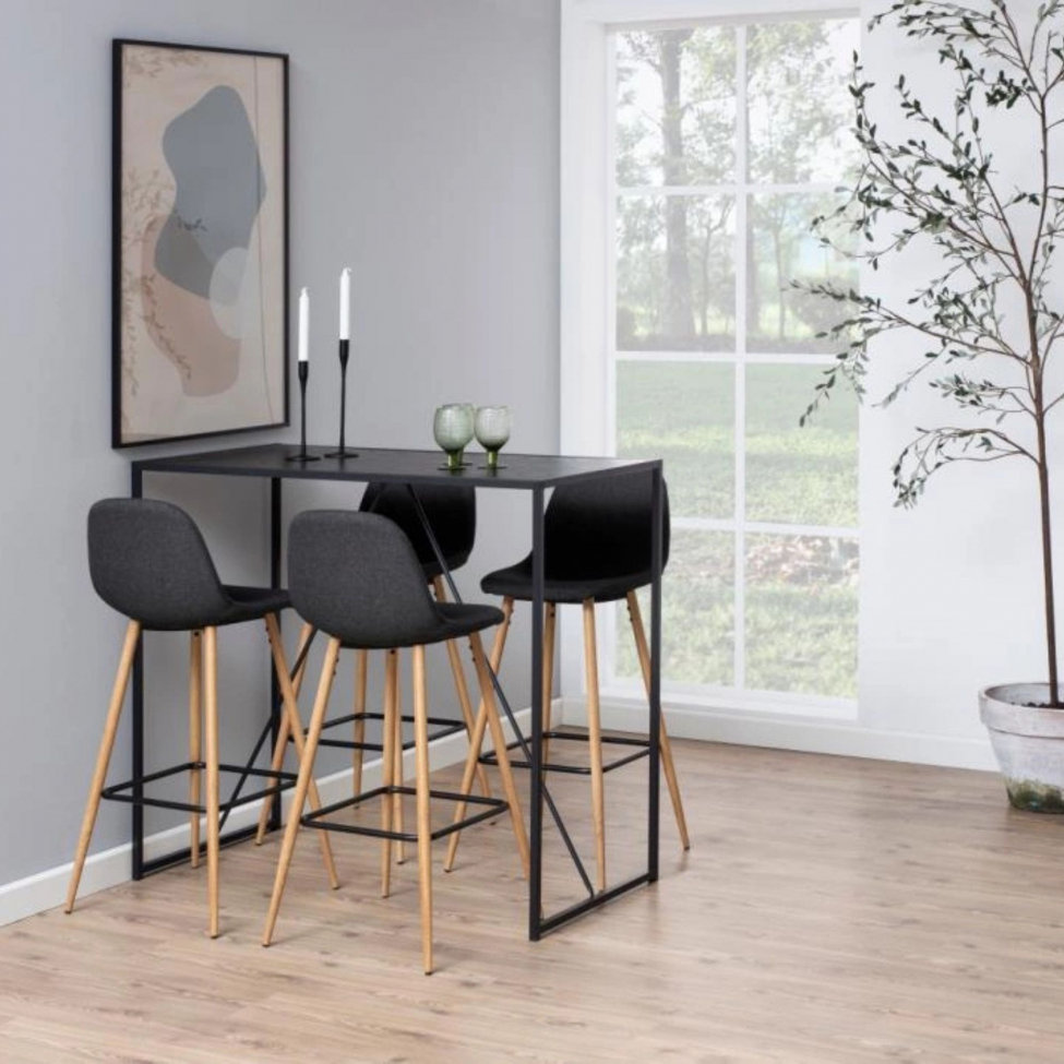 Baari tuoli 'Soller' - Luonto/Tumma harmaa