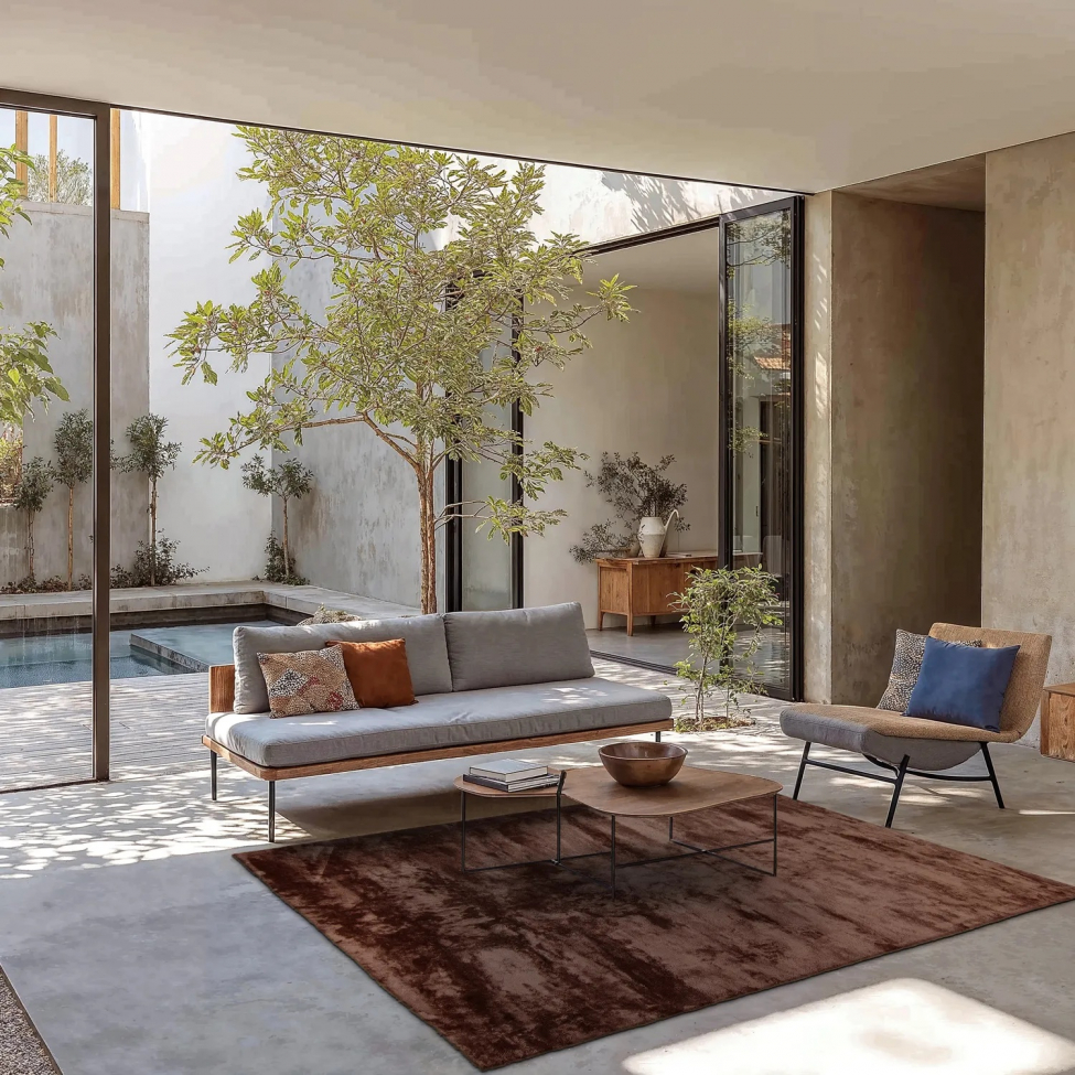 Matto 'Aranga Super Soft' - Tummanruskea