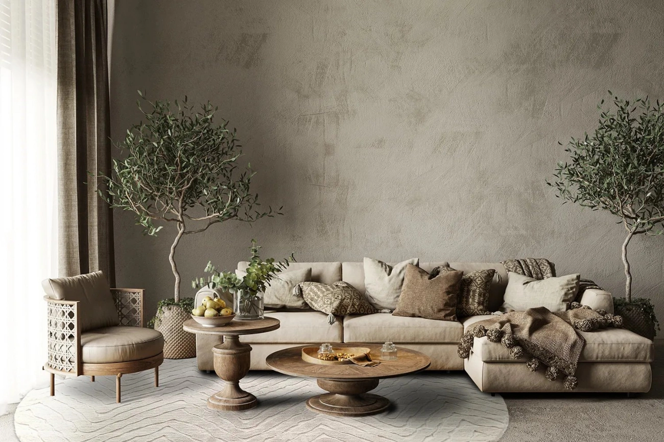 Pyöreä matto 'Wren' - Valkoinen