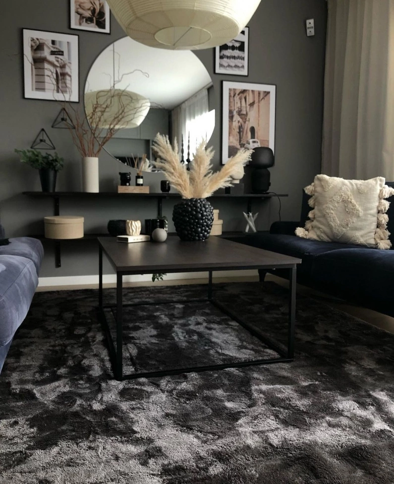 Tapis à poils longs 'Aranga Super Soft' - Anthracite