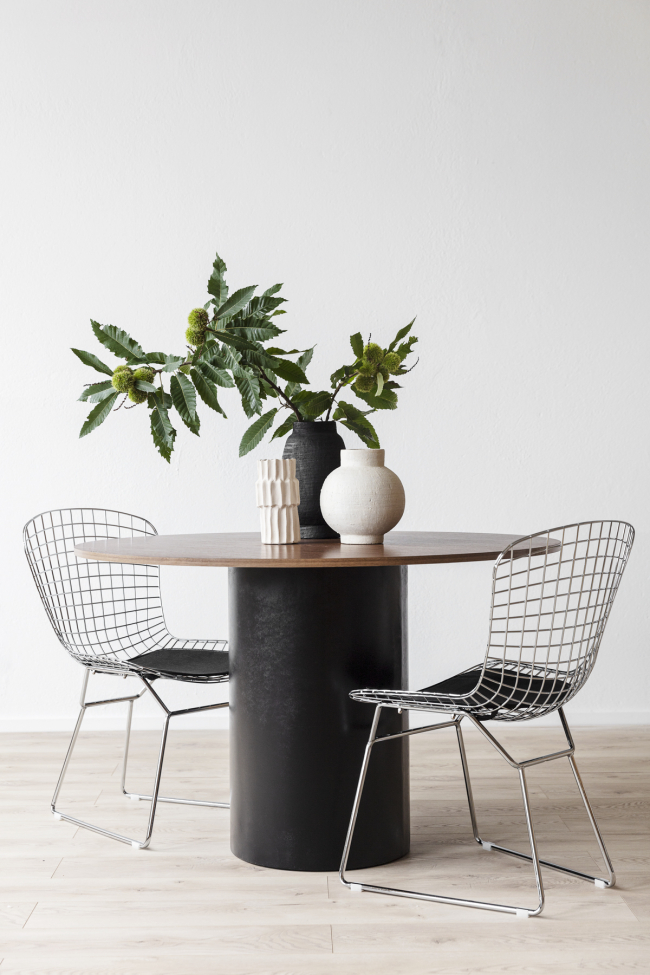 Ruokapöytä 'Rounded' Pyöreä 120cm - Pähkinä
