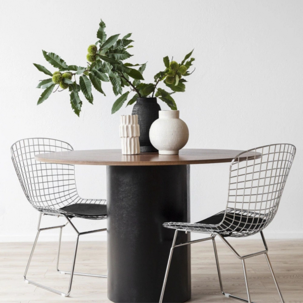 Ruokapöytä 'Rounded' Pyöreä 120cm - Pähkinä