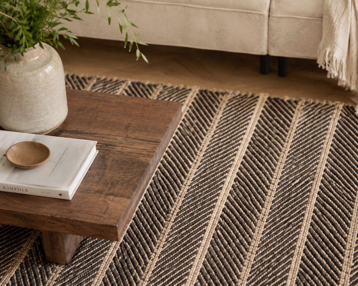 Matto 'Striped Sand' - Luonnollinen 160x230