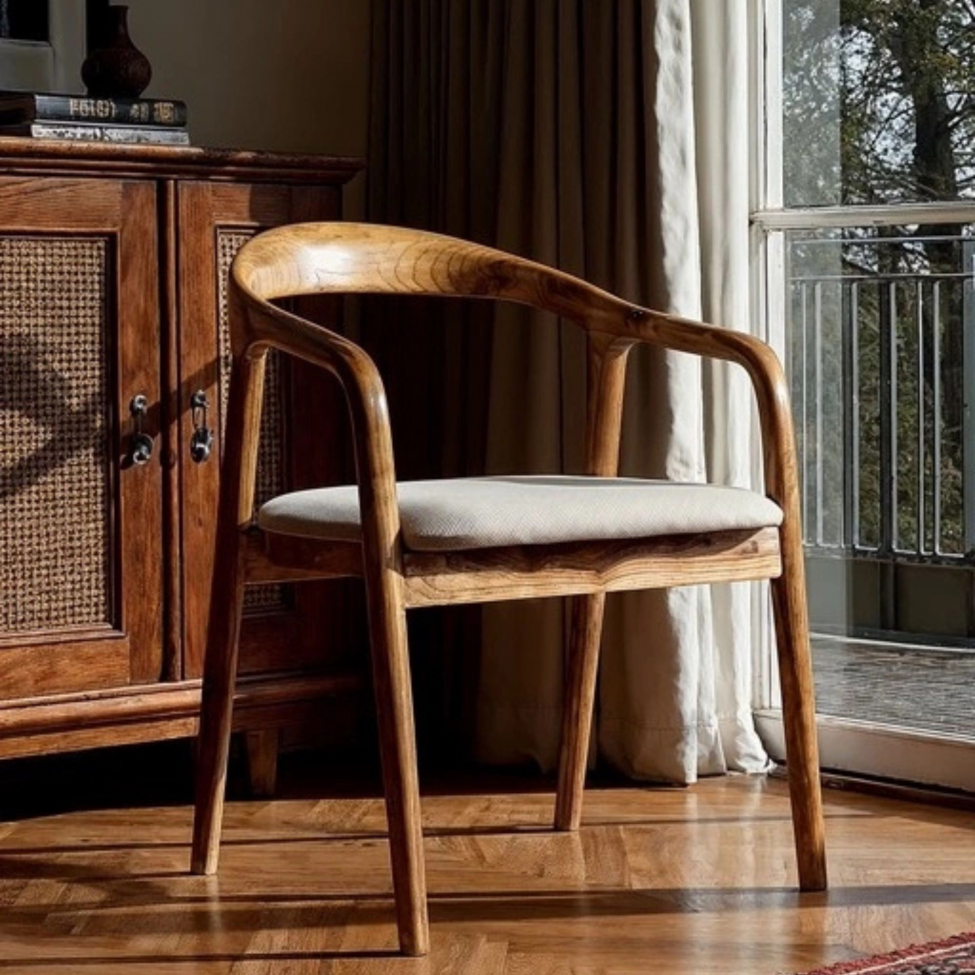 Käsinojatuoli 'Aspa' - Luonnonväri/beige