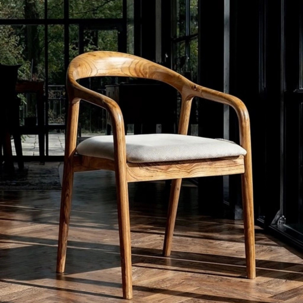 Käsinojatuoli 'Aspa' - Luonnonväri/beige