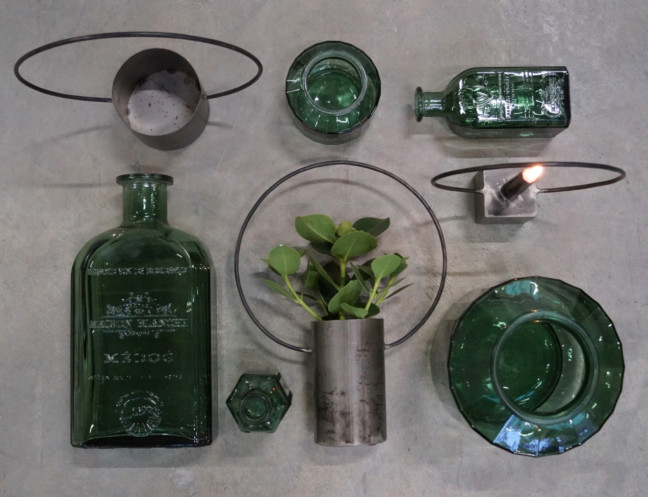 Pyöreä kynttilänjalka 'Darren' - Vintage