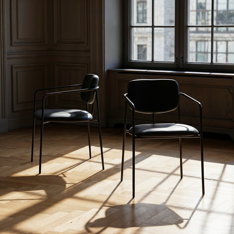 Käsinojatuoli 'Ebba' - Musta