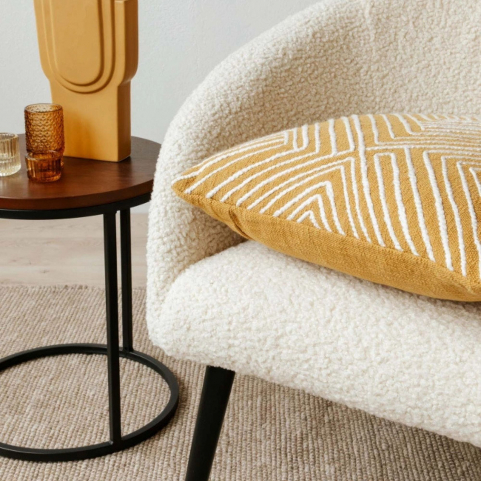 Nojatuoli 'Puffy' - Valkoinen/Teddy