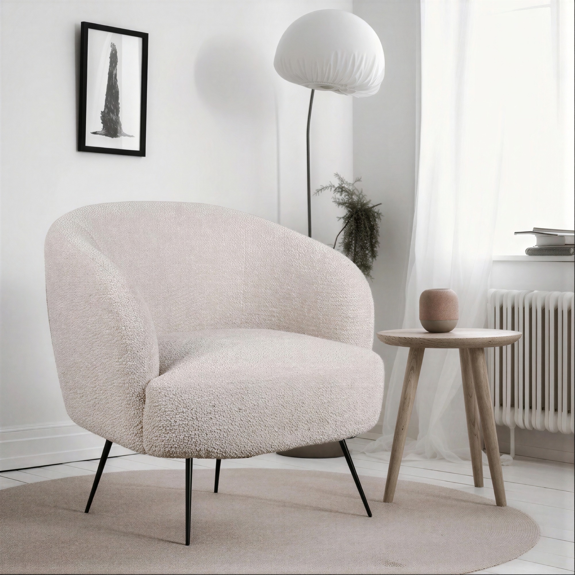 Tuoli 'Capri' - Beige/Bouclé