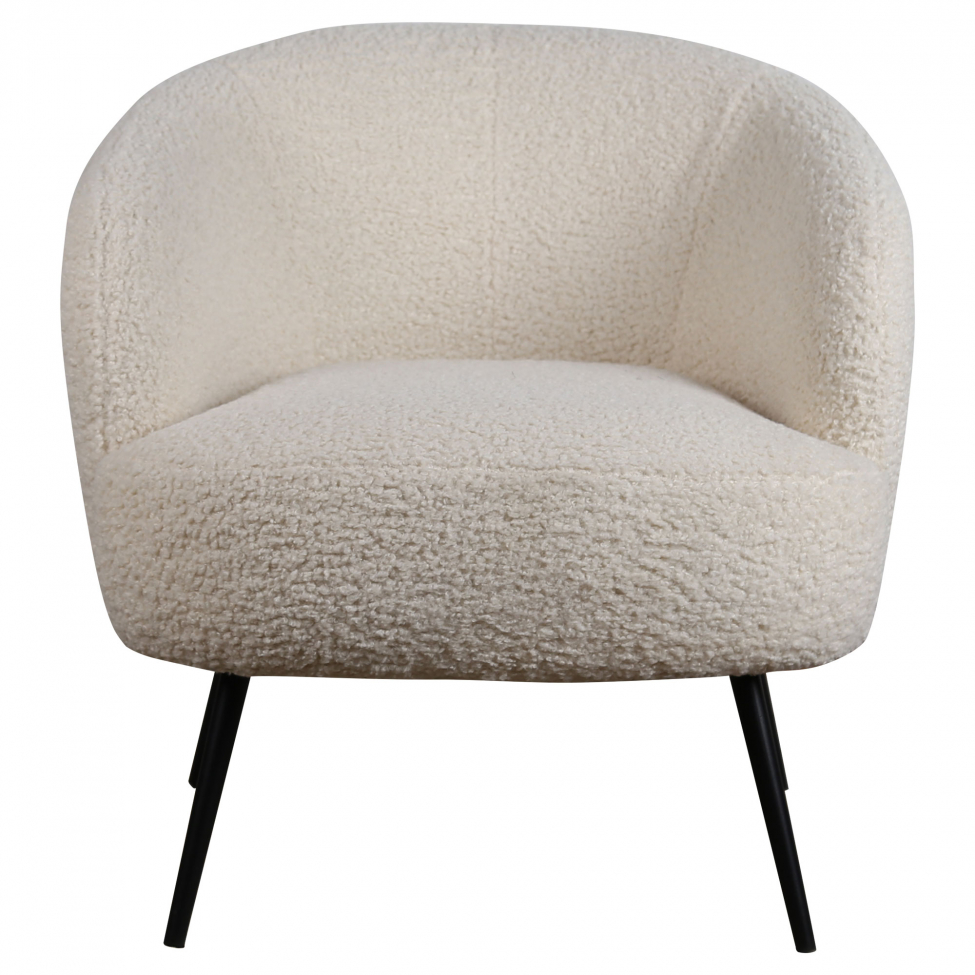 Tuoli 'Capri' - Valkoinen/Bouclé