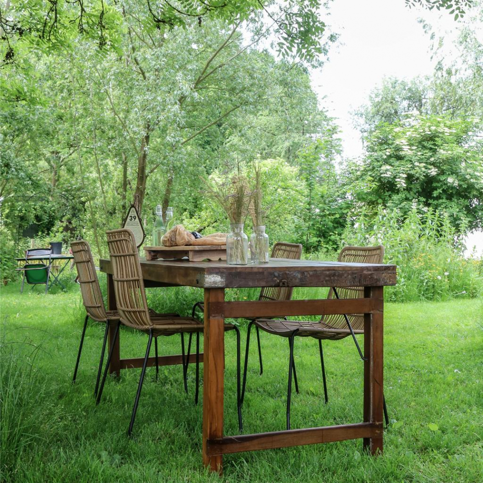 Taitettava ruokapöytä Vintage 165x75cm - Ruskea