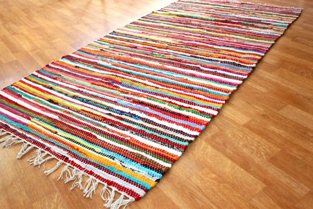Räsymatto 'Happy' 240x340cm - Monivärinen